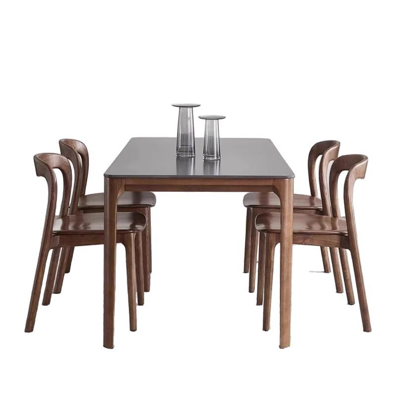 Silla de comedor de madera maciza de estilo antiguo, silla de respaldo de estudio para el hogar, silla de comedor de bolso suave de cuero cómodo, silla de comedor de lujo ligera