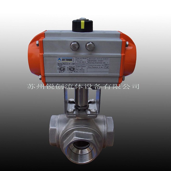 供应气动不锈钢三通阀，气动PVC三通球阀，三通螺纹球阀