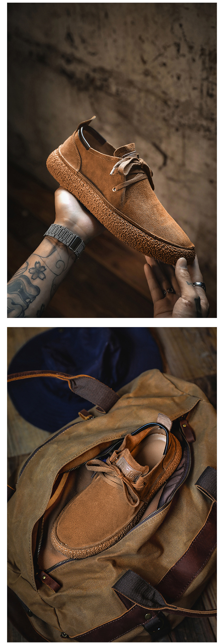 2024 männer Neue Echtes Leder Casual Schnüren Nicht-slip Weiche Sohle Atmungsaktive Board Reverse Fleece Wildleder Trendy Schuhe_voghion.com