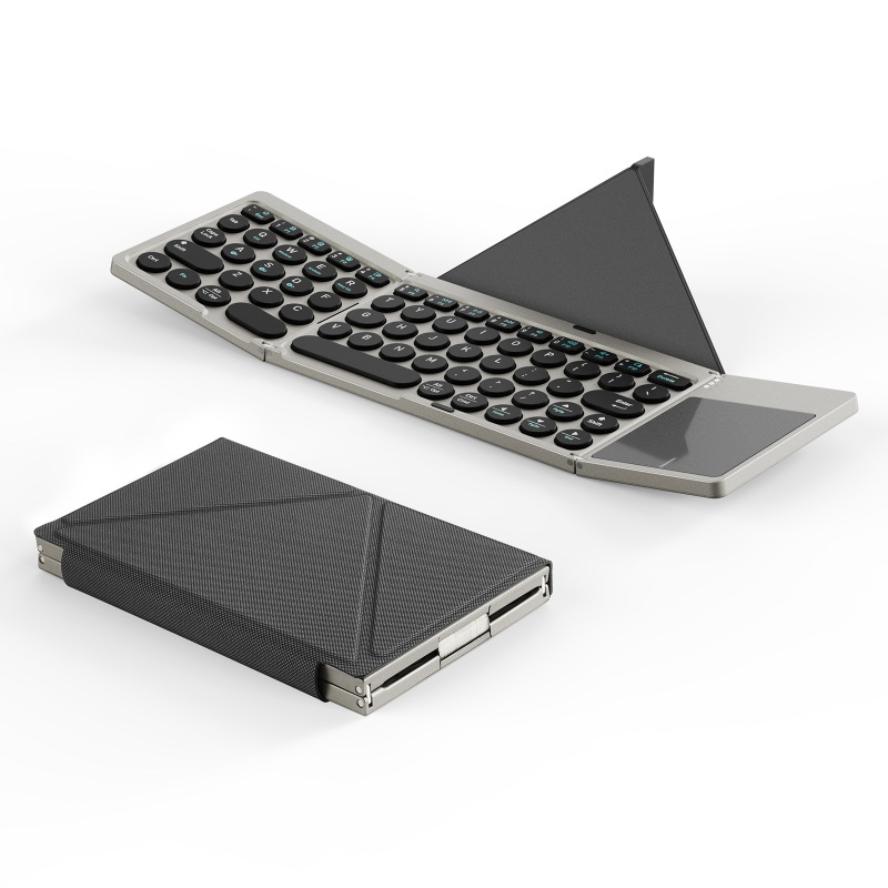 ポータブル 70% off スタック Bluetooth 小型キーボード タブレット ラップトップ外部スマート タッチ キーボード レザー ケース ツーインワン|undefined