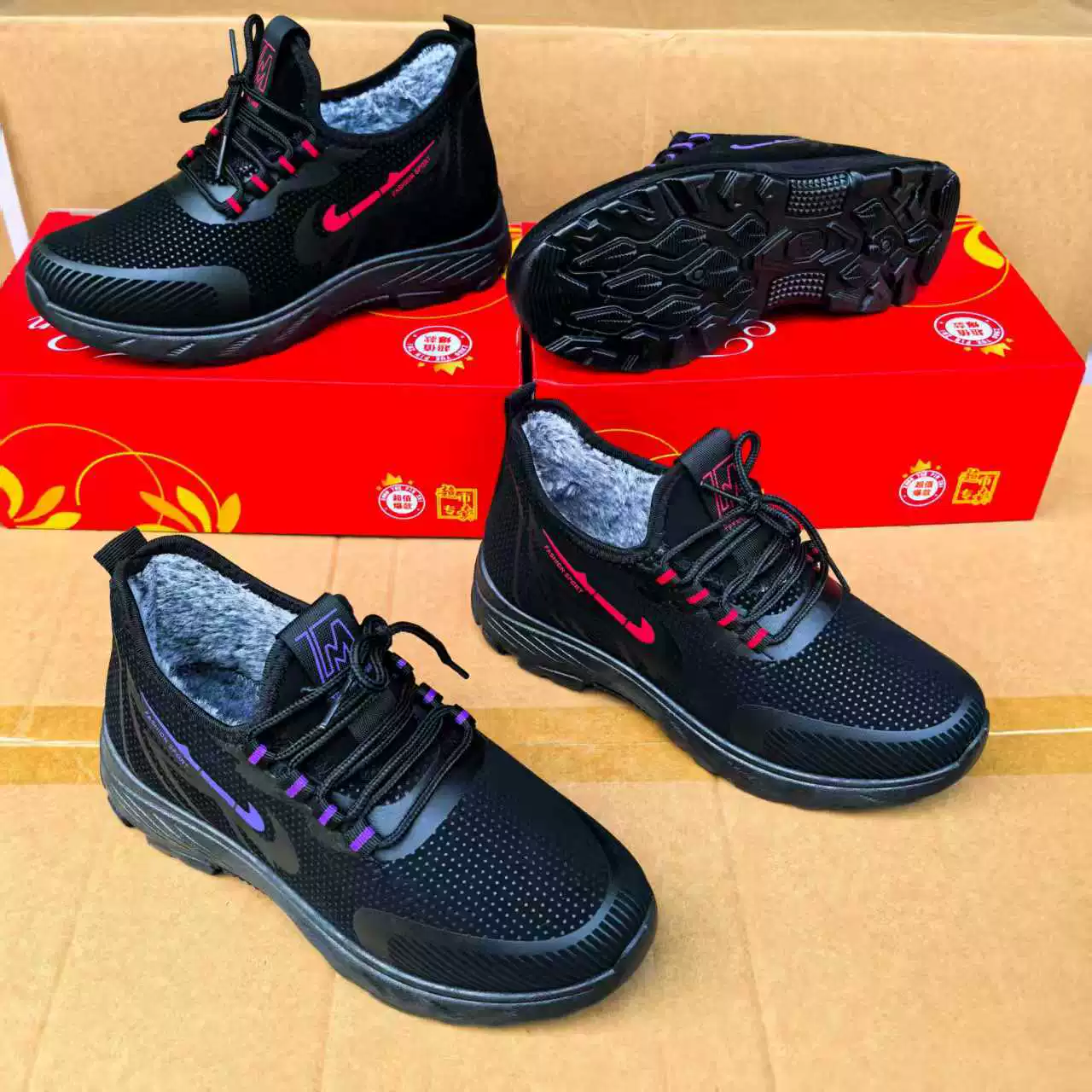 Женские хлопковые туфли в стиле старого Пекина, из натуральной кожи, с кроличьим мехом, повседневные, теплые, для студенток, удобные, для мам.