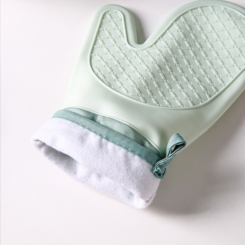 Guantes de aislamiento térmico resistentes a quemaduras gruesas de silicona horno de cocina para hornear pasteles resistentes a altas temperaturas antideslizantes a prueba de calor guantes de microondas