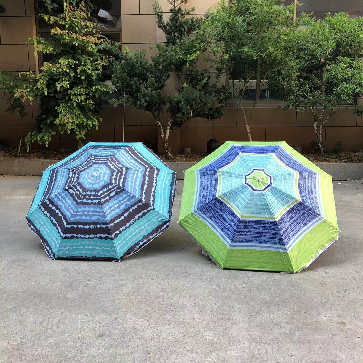 库存新款防晒伞时尚印花长柄伞日用户外休闲度假沙滩防雨防晒遮阳