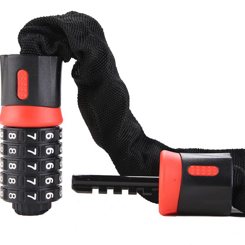 Multi-purpose mountain bike password lock keyless anti-theft chain lock electric motorcycle lock portable chain lock