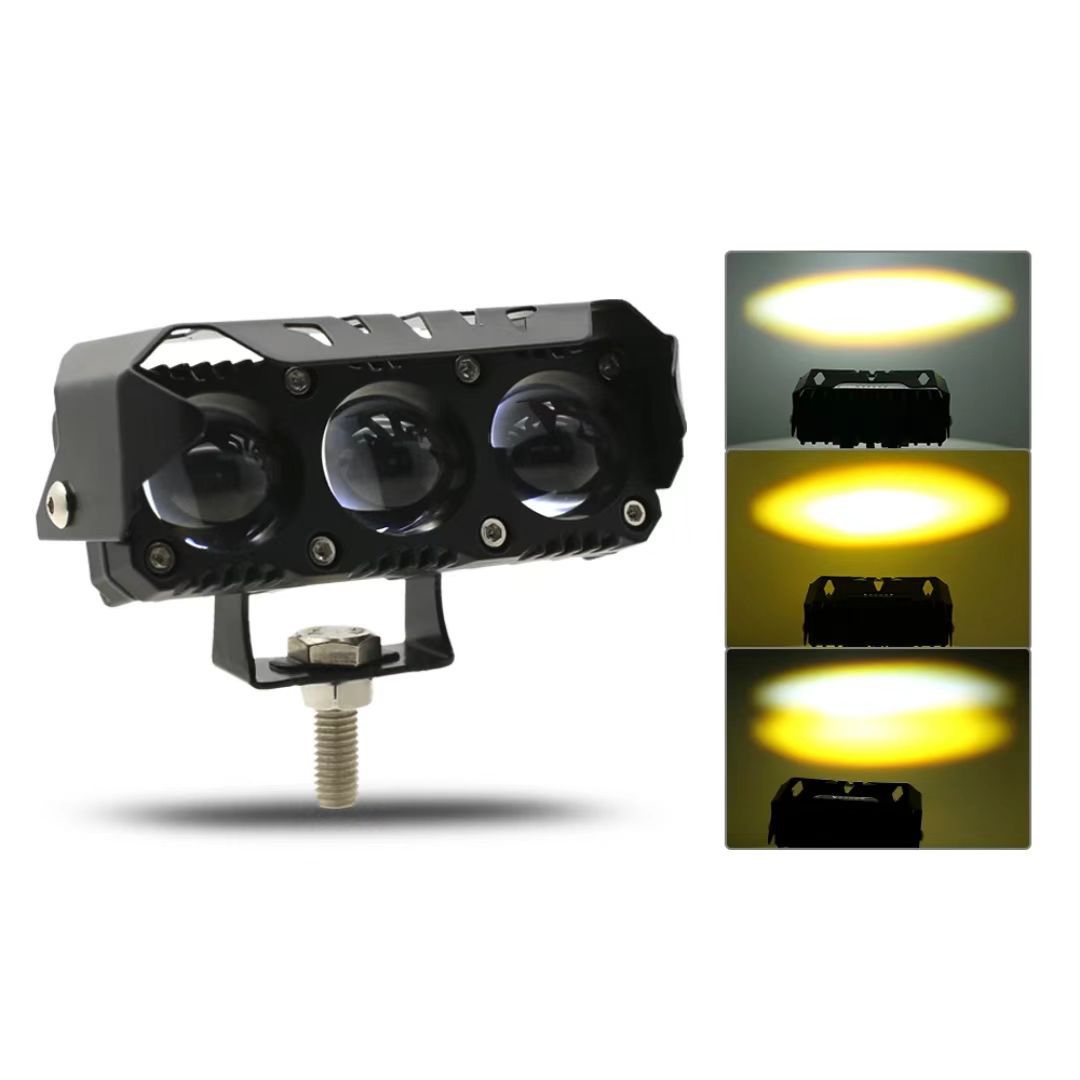 Faros LED de motocicleta tres, cuatro y cinco ojos luces cercanas y lejanas impermeables para vehículos eléctricos