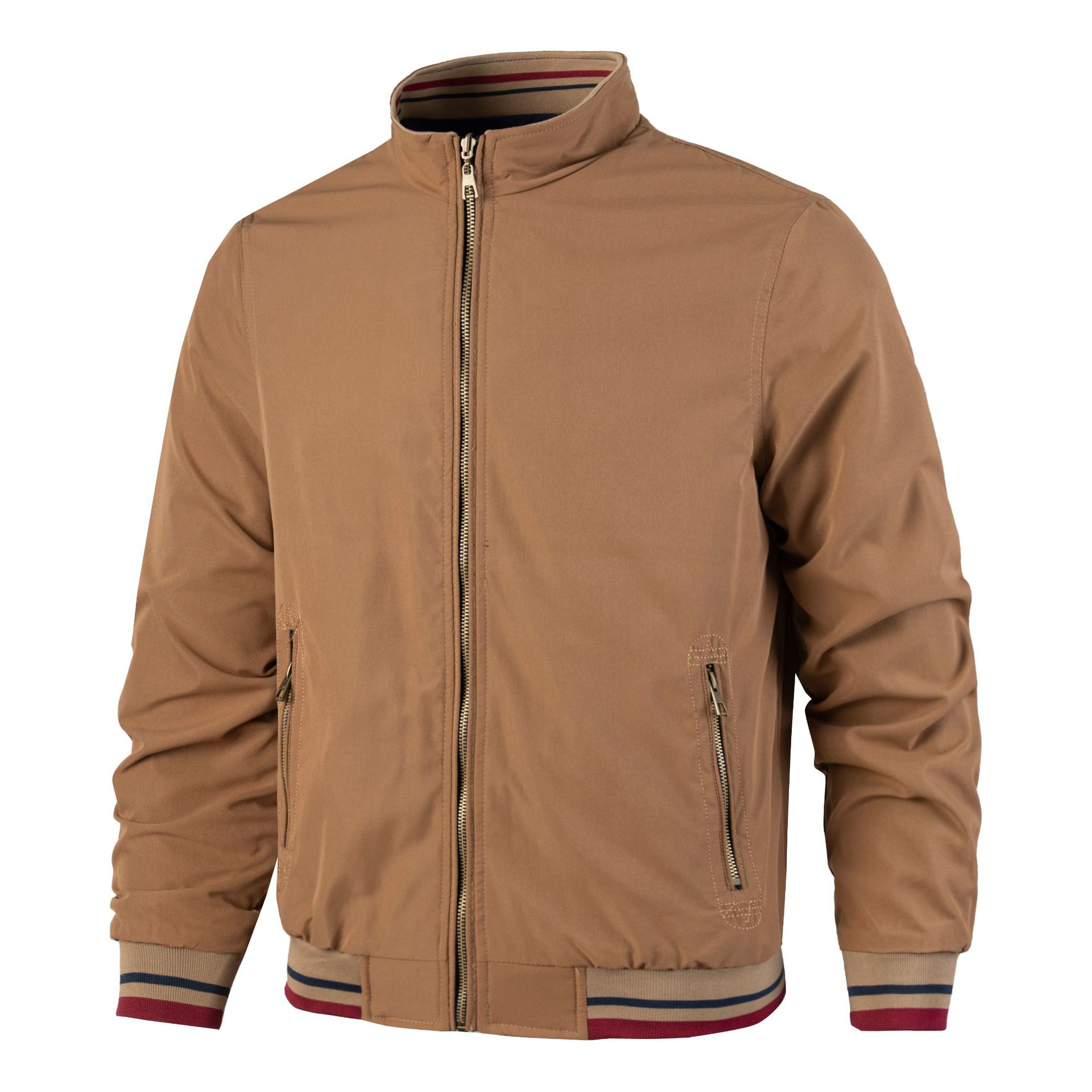 New autumn and winter men's casual stand up collar double-sided top jacket, youth high-quality version_voghion.com