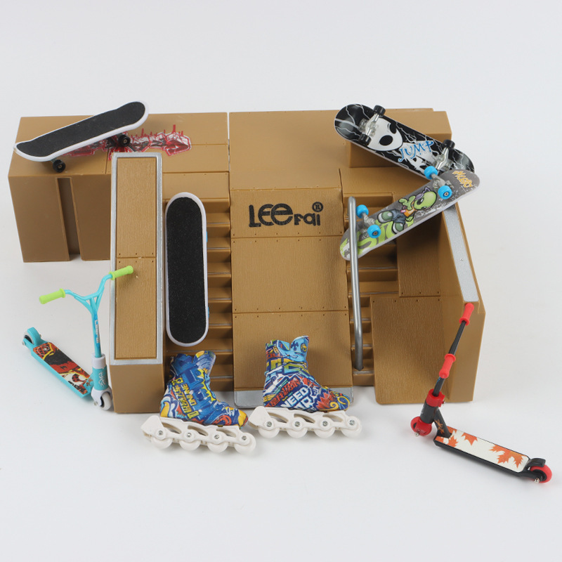 Cross-Border Fingertip Skateboard Toys Alloy Finger Bicycle Scooter Finger Skates Skate Factory Direct Supply