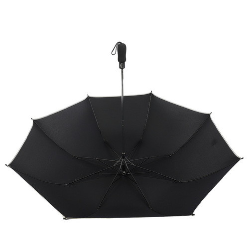 Two-fold golf umbrella, extra large 27-inch edged fair or rain umbrella, fully automatic folding umbrella, customizable logo advertising umbrella