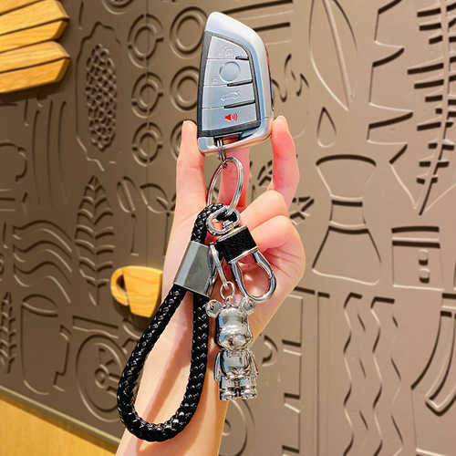 Creative metal bear keychain exquisite cartoon bear waist key pendant key ring ring manufacturer wholesale