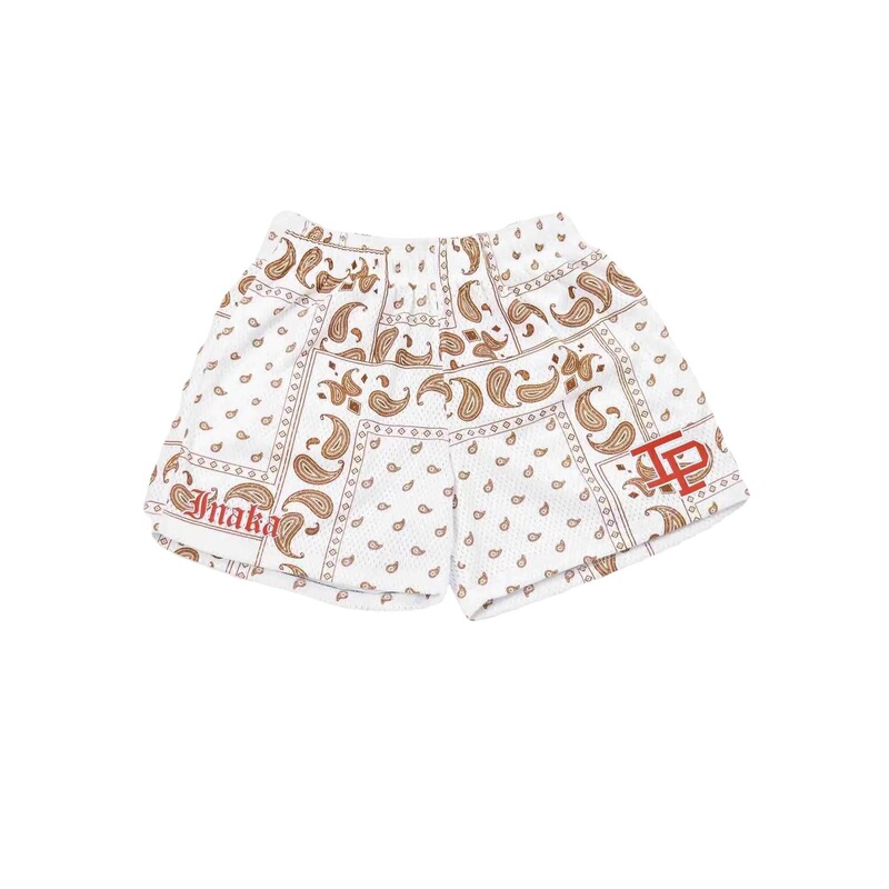 American IP shorts breathable mesh sports outdoor fitness training IP cashew flower beach summer shorts men's spot