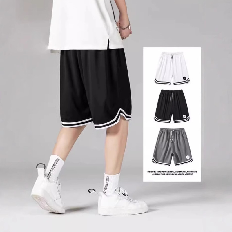 Summer Shorts for Men, Handsome Ice Silk Web Shorts, Sports Pants for Men, Running Breathable Large Pants, Men's Fat Ball Pants