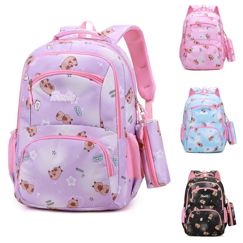 Nueva mochila linda de dibujos animados, fresca y dulce, mochila escolar para estudiantes de primaria y secundaria de gran capacidad