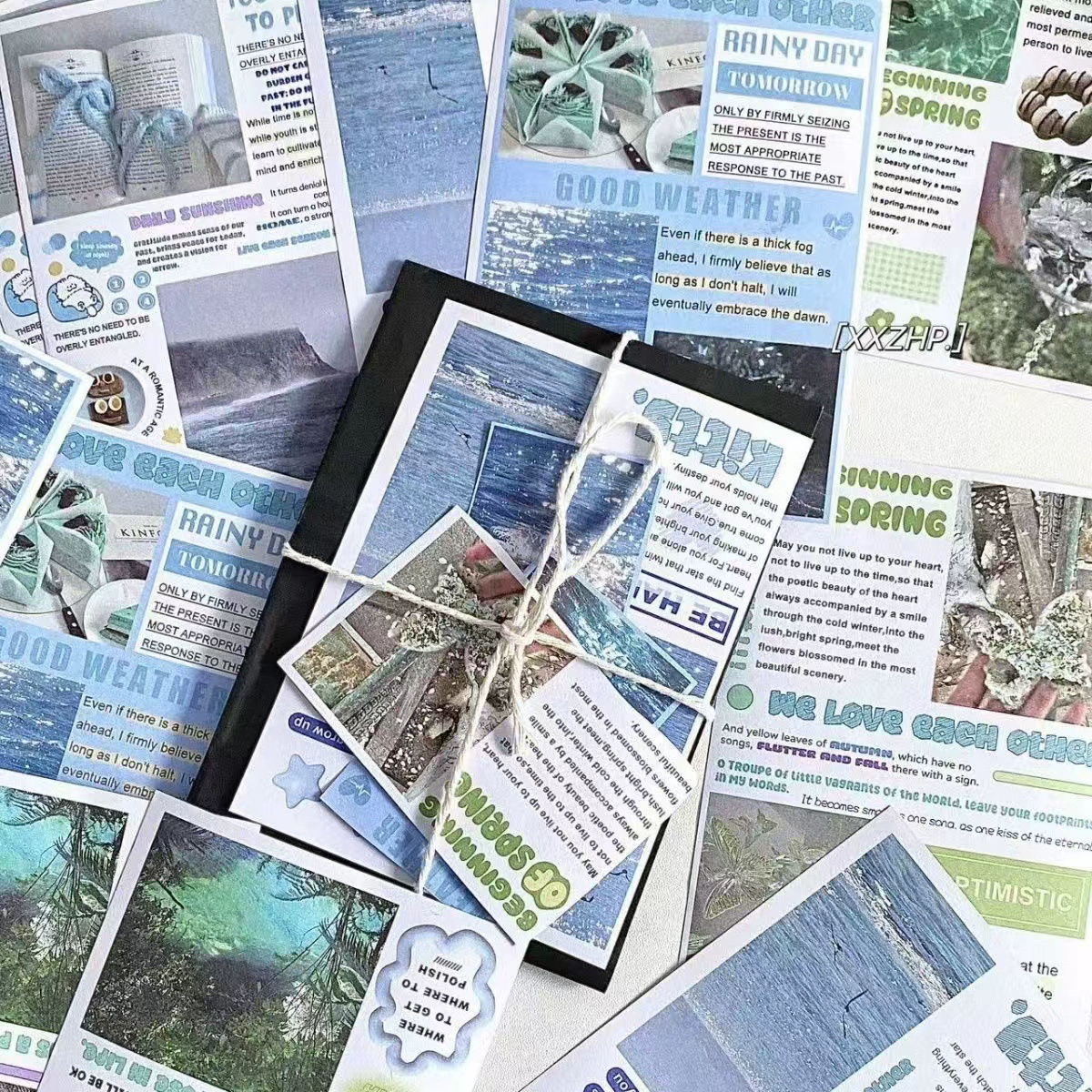 Rins сладкий журнал стиль ручного счета фоновые бумаги общежития настенные украшения плаката упаковка разорванная виза по-американски