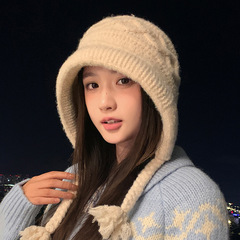 韩版氛围感秋冬季帽子女款时尚百搭针织毛线帽显脸小巴拉克拉法帽