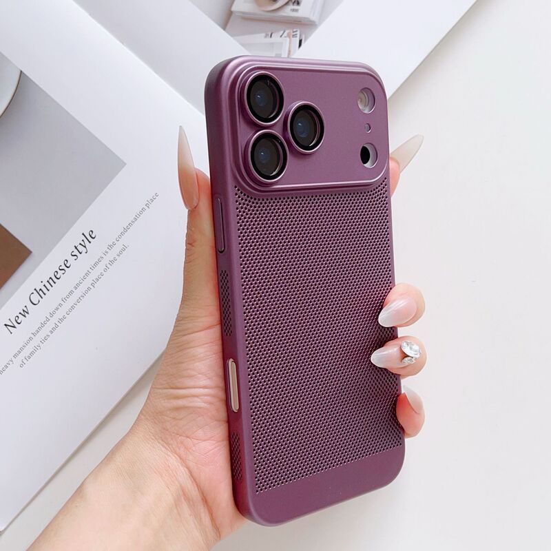 夏季散热适用iPhone17手机壳镜头膜全包苹果16透气网孔新款保护套|undefined