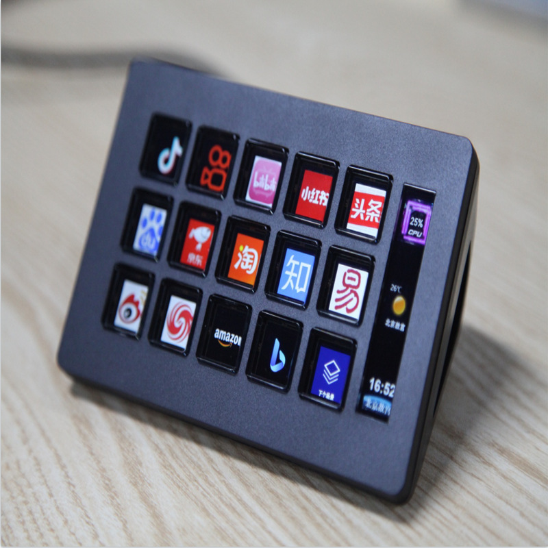 Domestic stream deck/visual keyboard/live console/designer keyboard/table shortcut