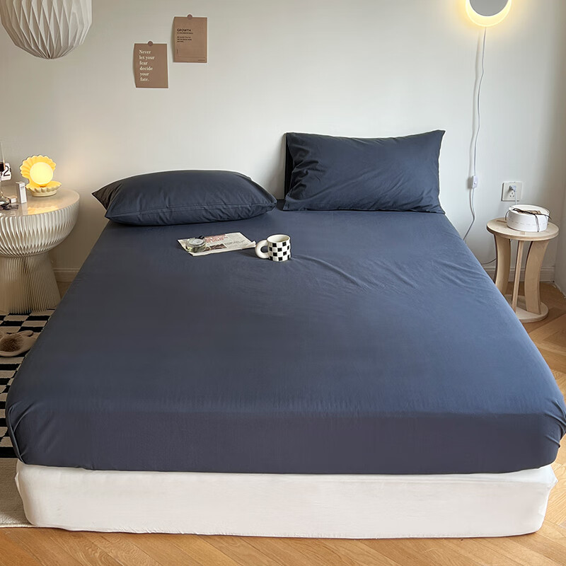 Cubierta de cama de algodón lavado de algodón de clase A, cubierta protectora de colchón de verano de una sola pieza, sábana todo incluido, fijación antideslizante