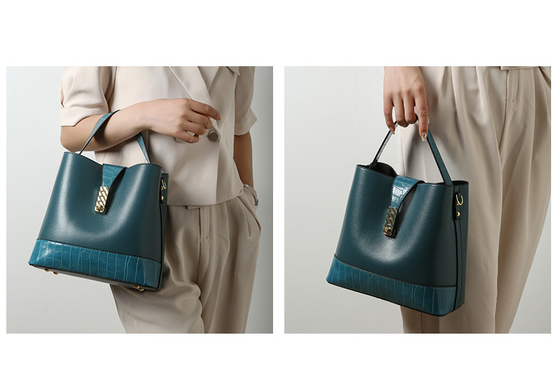 656g Weight Polyester Lining Material Lock clasp Closure Type Single Shoulder Strap Strap Type Crossbody Bag Bags Type Daily Occasion Pu Leather Material Solid Color Pattern All Seasons Season Women'S Gender Fashion Style Bucket Shape Medium Size Women's Medium Pu Leather Solid Color Fashion Bucket Lock Clasp Crossbody Bag 21