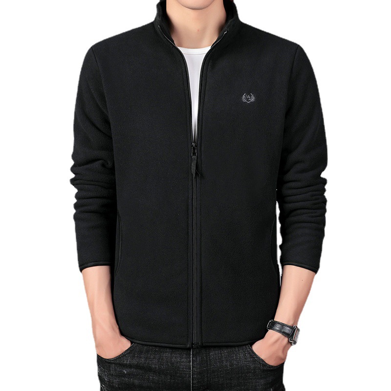 Otoño e Invierno de los hombres polar sudadera Top caliente moda fleece casual espesado abrigo