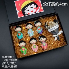 Cherry Blossom Momoko Doll Figure Car Decal Cake Ornament Birthday Gift Blind Box Car Toy Set
