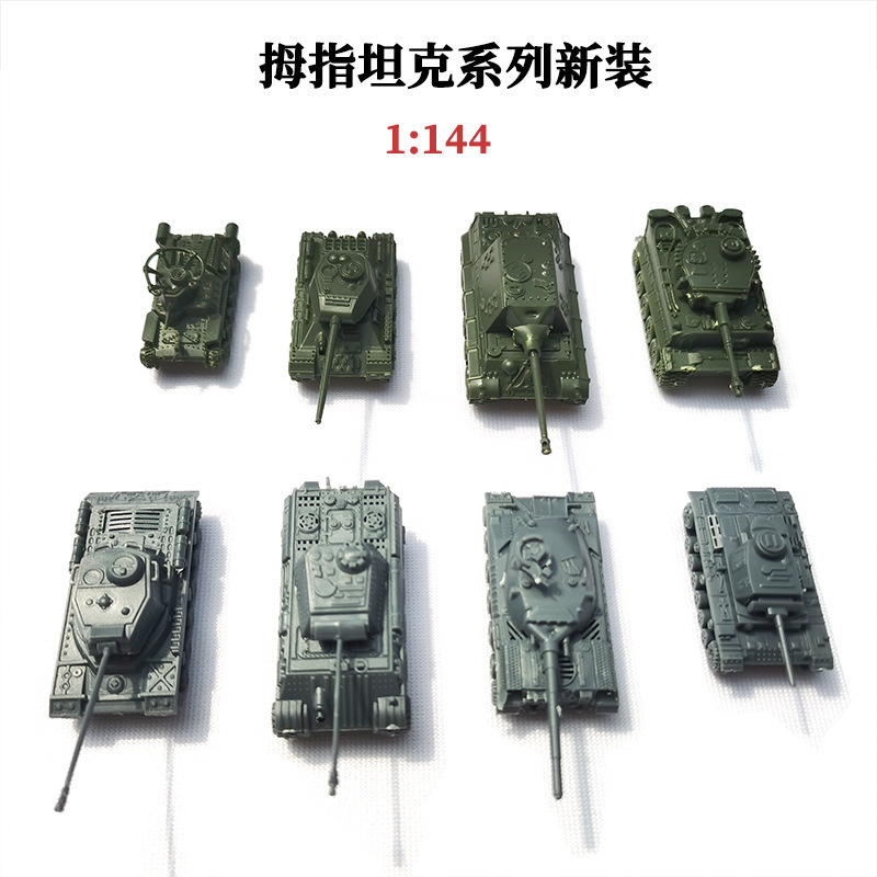 T34/85 Main Battle Tank Genuine 4D Assembled Tank Model 1:144 Hunting Tiger Tank Thumb Military Model to Play