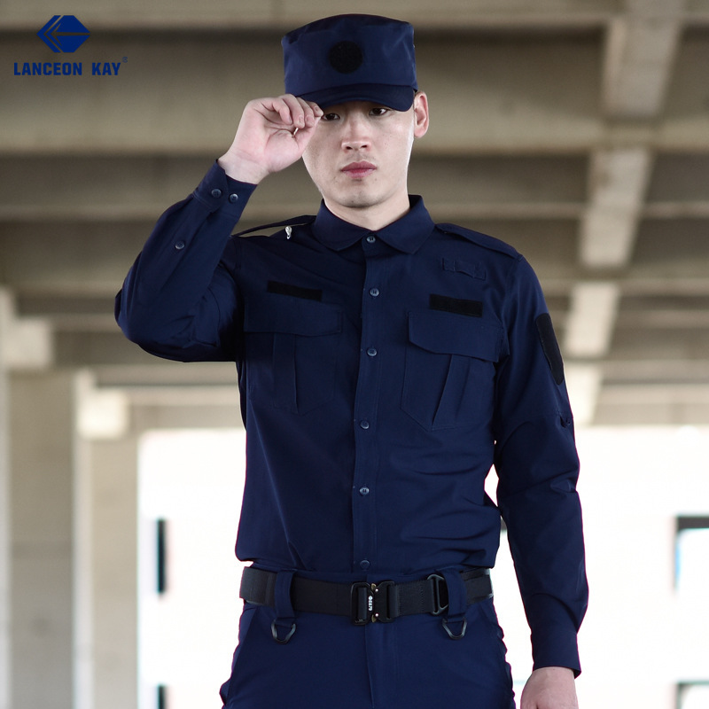 Langsenkai Tough Guy Long-Sleeved Quick-Drying Training Suit Suit Tactical Pants Elastic Combat Training Suit Long-Sleeved Shirt Security Clothing