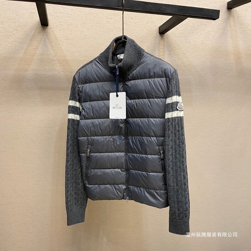 "Poison Family In-Stock" Correct Version Stand Collar Zipper Striped Wool Jacket Men's down Coat