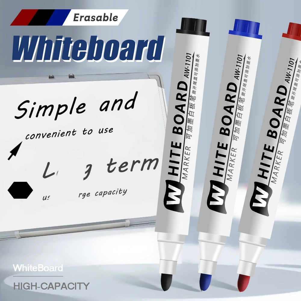 Стираемая белая доска ручка черный синий красный