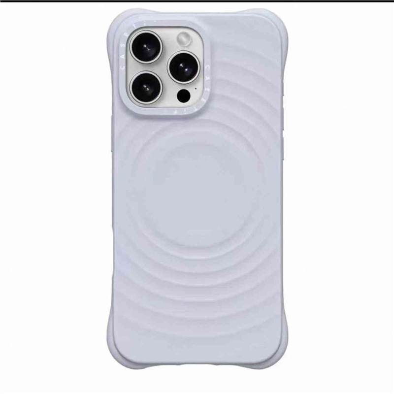 caseti联名纯黑白色波漾液态硅胶保护壳MagSafe磁吸适用iPhone16p|undefined
