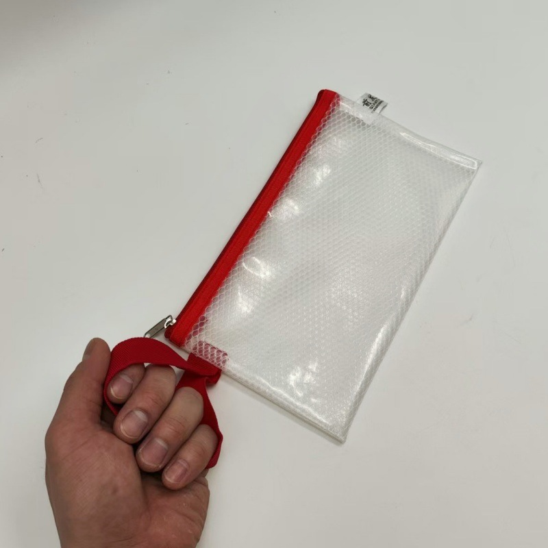 防水 A6 文具バッグ透明厚みのある学生鉛筆バッグシンプルな収納ジッパーバッグ試験バッグ小さな雑貨収納袋|undefined