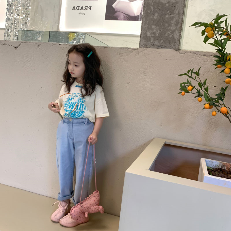 Camiseta de manga corta de estilo coreano de moda para mujer de moda 2023 Verano suelto todo partido casual de manga corta para padres e hijos