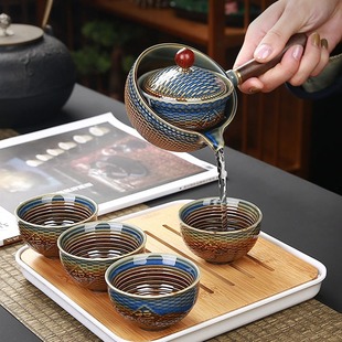 Tea Set Small Set Lazy Automatic Tea Making Artifact Teapot Portable Travel Tea Set Set Home Japanese Simple