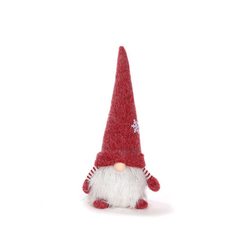クロスボーダー新しいクリスマス人形クリスマス装飾雪だるま伸縮人形ニットヘラジカ顔のない老人かわいい装飾品|undefined