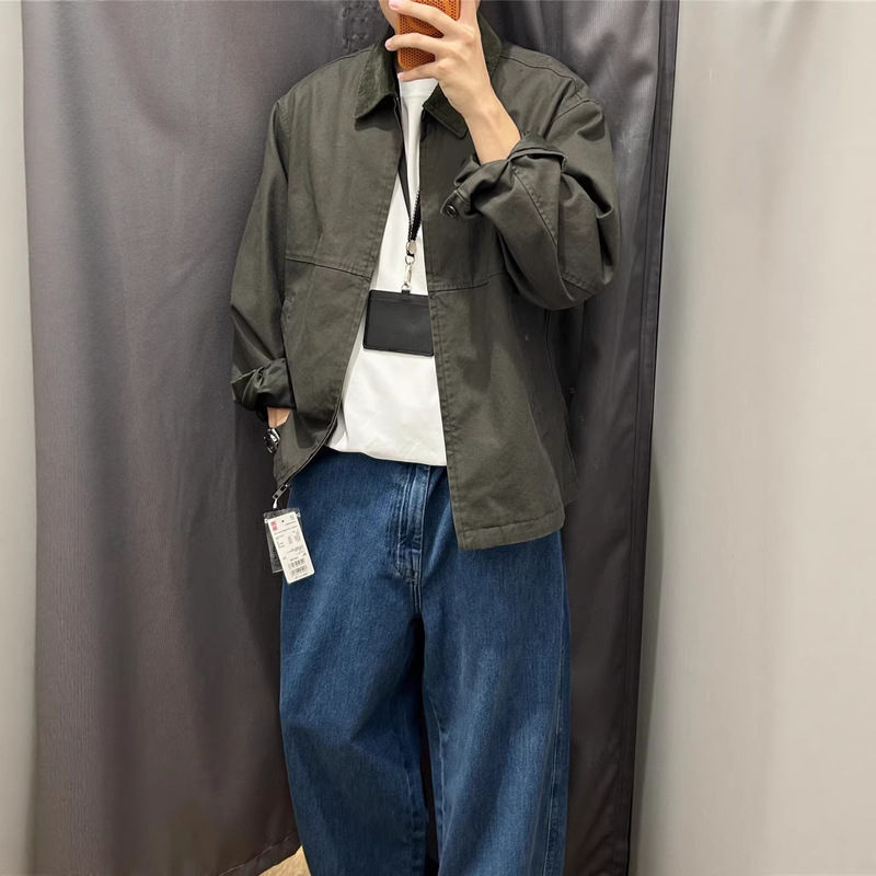 2026 Early Spring New Men's and Women's Zip-Up Short Jackets, Barn-Style Lapel Denim Short Jackets, Washed Jackets 2026 Early Spring New Men's and Women's Zip-Up Short Jackets, Barn-Style Lapel Denim Short Jackets, Washed Jackets