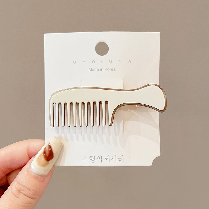 Tablero de Damas blanco y negro Plaid horquilla hembra ins Corea del Sur clip de pico de pato Mori clip sin costuras flequillo lateral clip accesorios para el cabello