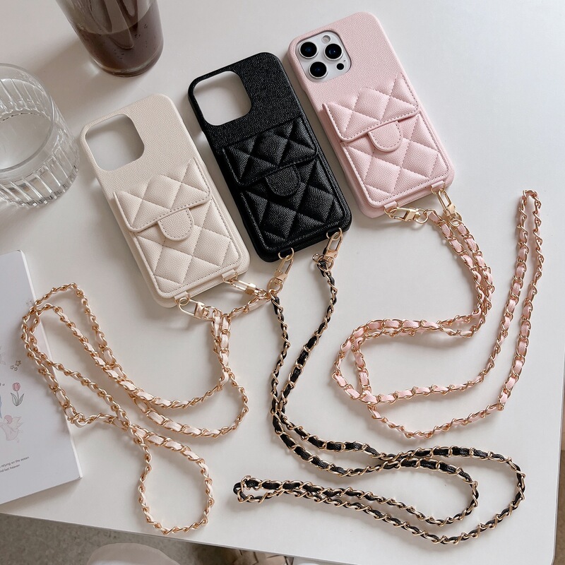 Litchi Pattern Card Suitable for Iphone17/16Pro Max Mobile Phone Case Apple 15 Diagonal Card Holder 14 Protective Cover