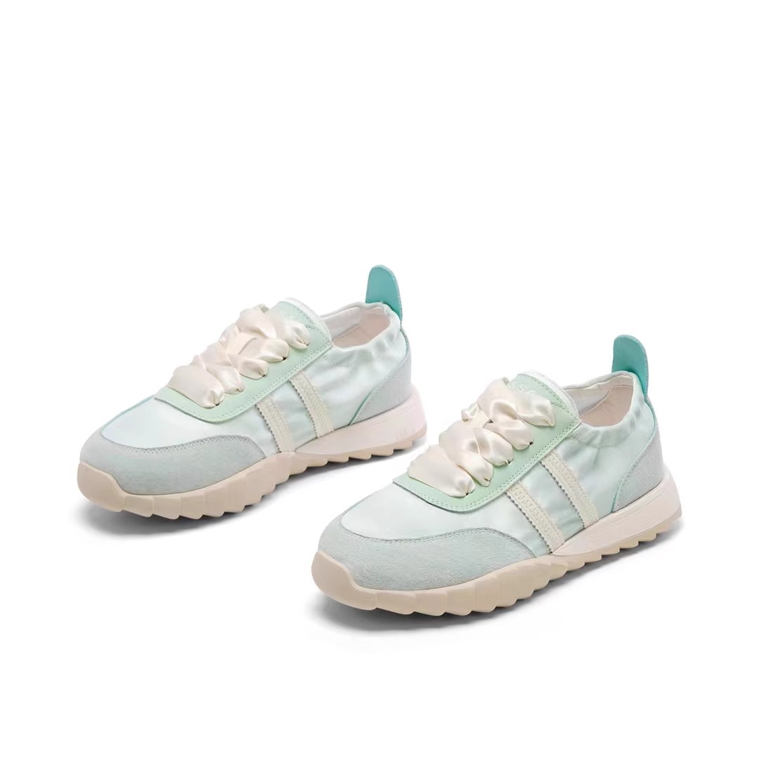Forrest Gump shoes for women 2024 spring new soft bottom non slip genuine leather retro color matching German training shoes trend_voghion.com