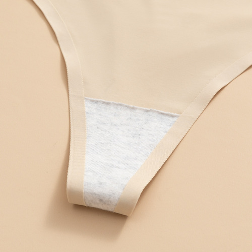 Ice silk seamless underwear women's low-waist sexy European and American thong