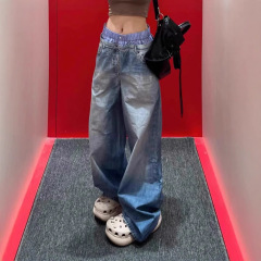 正确版现货原标ACNE家25Fw新款双腰长裤阔腿休闲牛仔裤男女同款