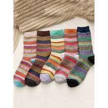 K 60509 Retro fleece wool socks ���ż���ë����羳����ͨ