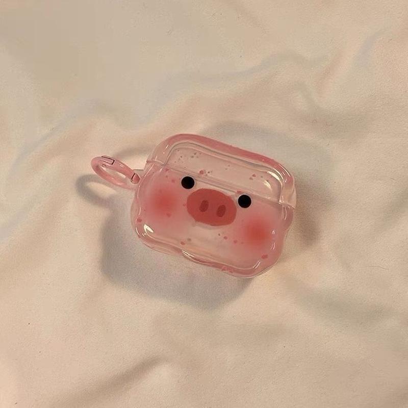 Cerdo rosa cerdo es adecuado para airpodspro2 / 3 caso de protección airpods 4 generación 5 generación de cascas de auriculares bluetooth de Apple