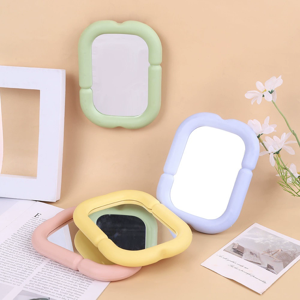 Новые модели ins зеркало для макияжа настольное зеркало для макияжа спальня ванная комната может быть настенный общежитие складные зеркала матовый нерегулярный