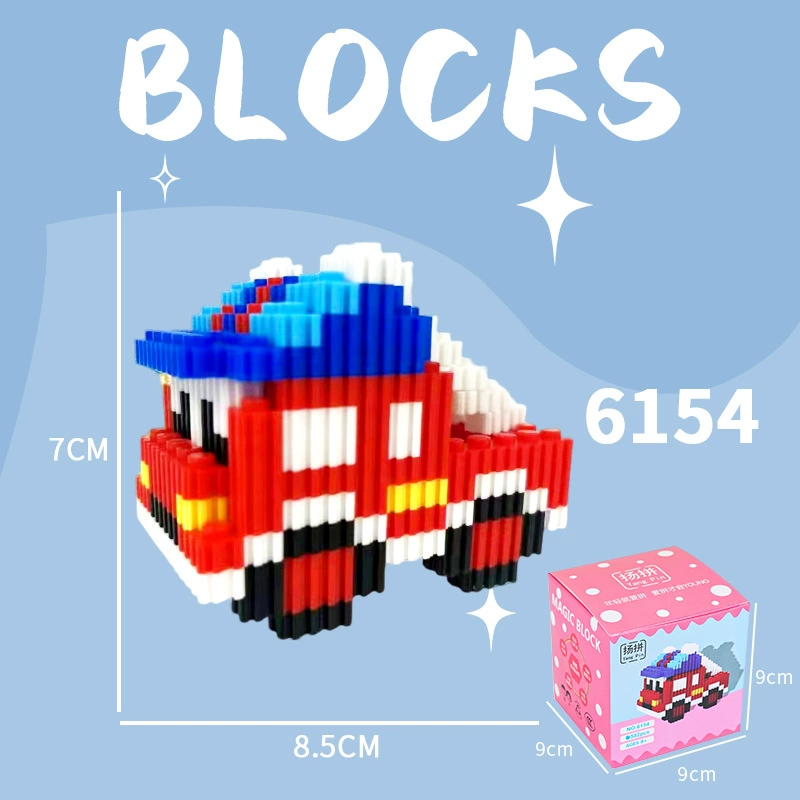 Cartoon Building Block Toy Set, Mini Constructor Doll, 9×9×9 cm, Assorted Character Designs