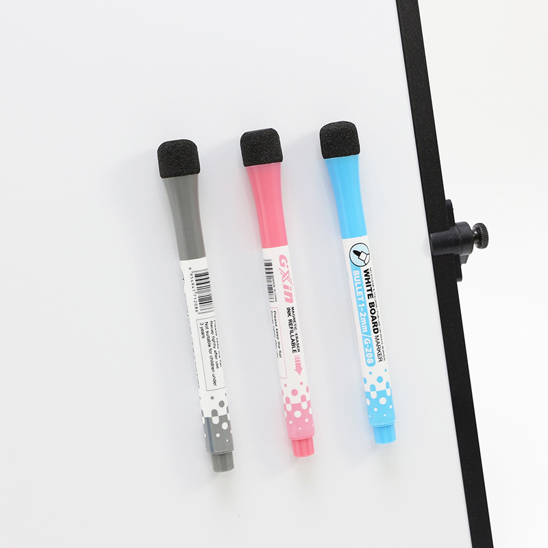 Absorbente magnético esponja cabeza pluma cubierta borrable color marca graffiti pizarra pluma marca marcador pluma