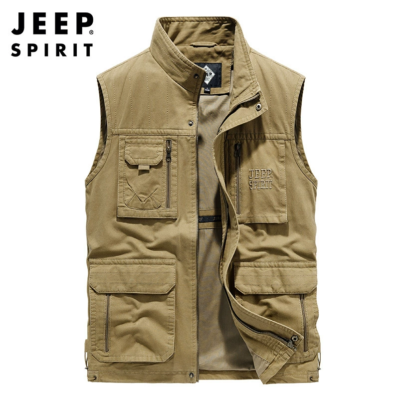 JEEPSPIRIT маникюр мужской весенний горный хлопок фотография плечо прилив жилет конюшни мужской прилив