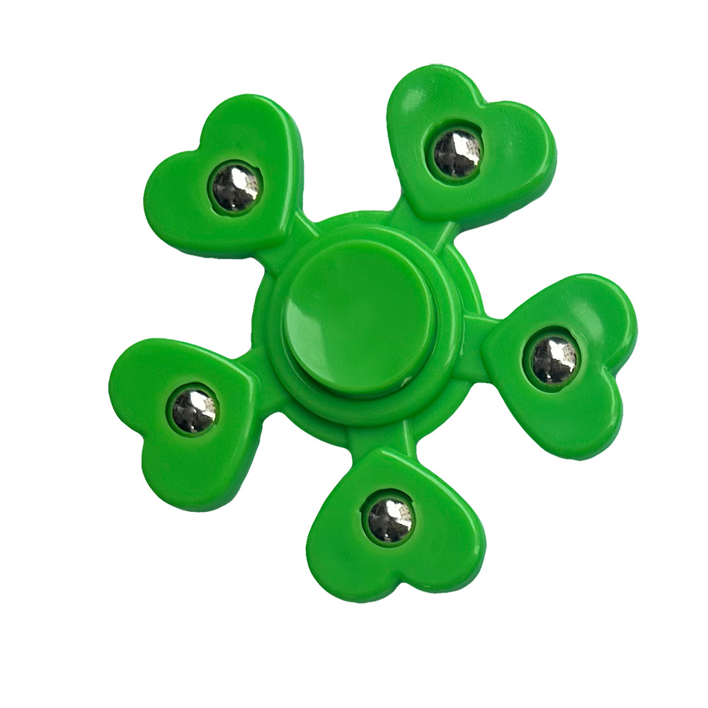 [Classic Color Five Beads] Green Heart