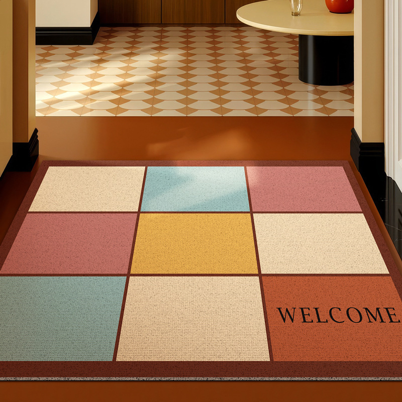 Silk Loop Entrance Carpet In American Retro Style For Home_voghion.com
