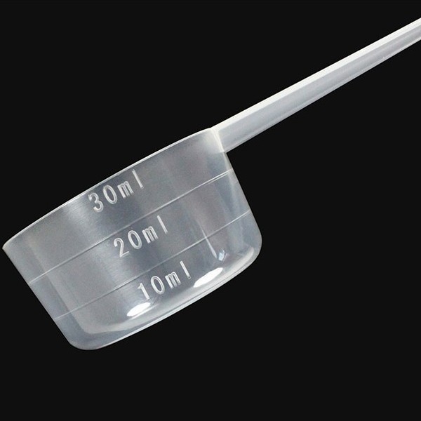 Cucharas medidoras de plástico de 2ml, 4ml, 8ml, 10ml, 20ml, 30ml, 40ml, 50ml, 60ml, 70ml y 100ml