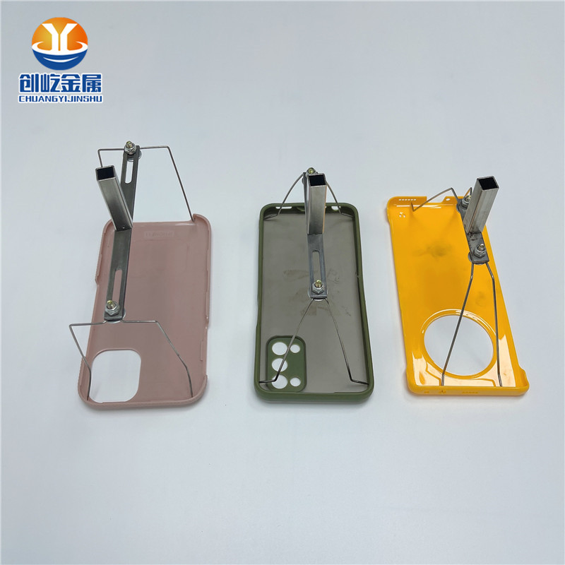 40方管50铁条配1.4V线磨尖 手机壳多款式钢丝夹具 喷涂流水线挂具