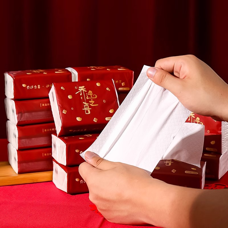 Decoración de la alegría de la mudanza, decoración de papel de extracción, artículos de ceremonia de mudanza, artículos de nueva casa, nuevo diseño de casa, toallas de regalo